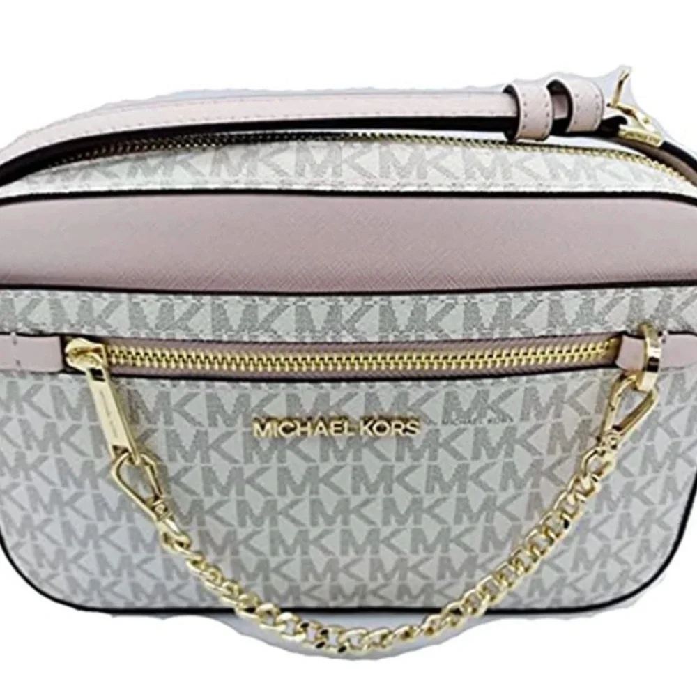 NWT MICHAEL KORS OUTLET Jet Set Large Logo Crossbody Bag